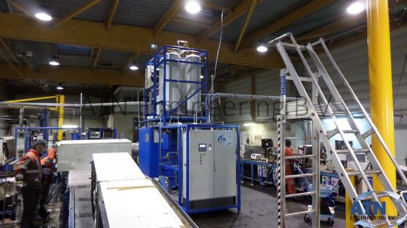 Air-conditioning front show with roller conveyors