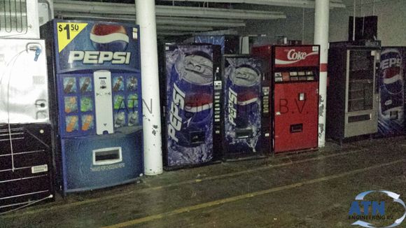 Broken drinking machines for the recycling